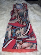 Simply Vera Vera Wang Womens Silky Abstract Dress S Sleeveless Summer Dress