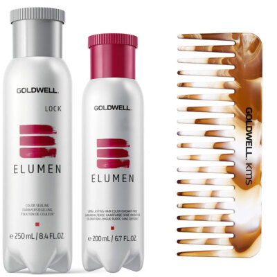 Goldwell Elumen Lock 250ml + Haarfarbe Pure PK@ALL 200ml + SUNKISSED Kamm