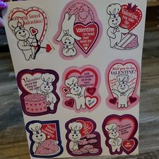 Pillsbury Doughboy Poppin'Fresh Set Of 9 Valentine's New