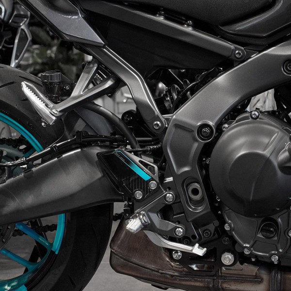 3D Aufkleber Motorrad Fersenschutz Kompatibel Yamaha MT 09 2024 Midnight Cyan-image