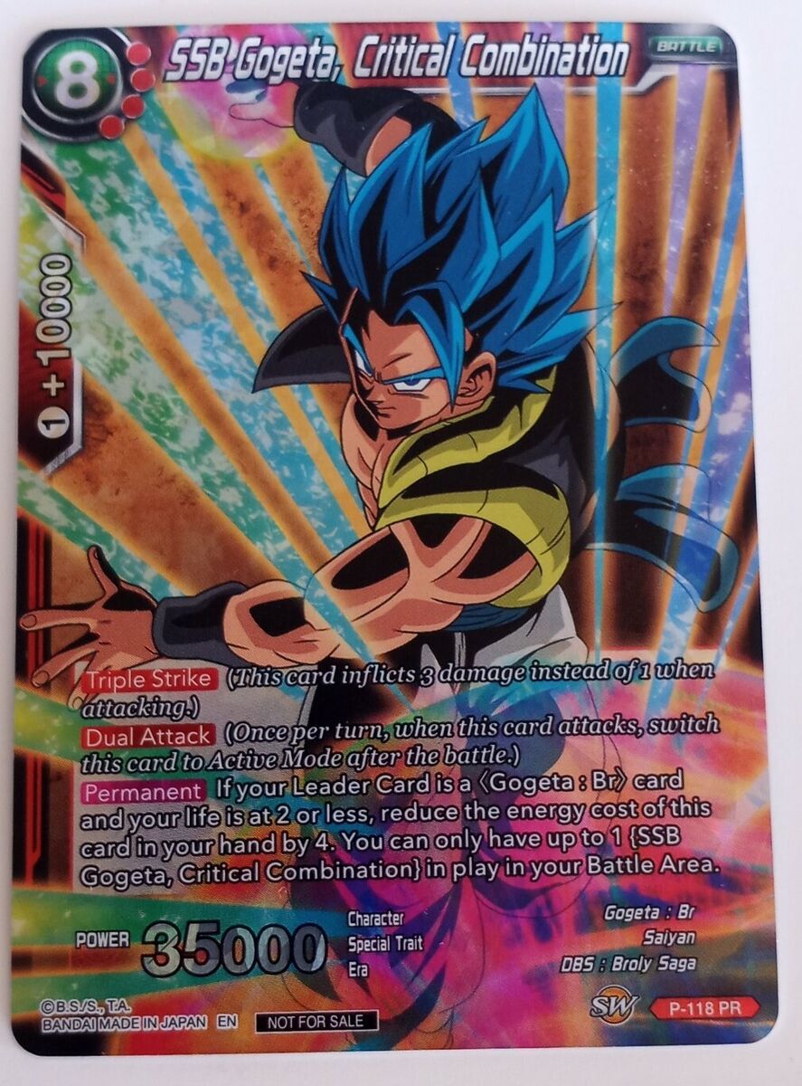 SSB Gogeta, Critical Combination - Promotion Cards - Dragon Ball