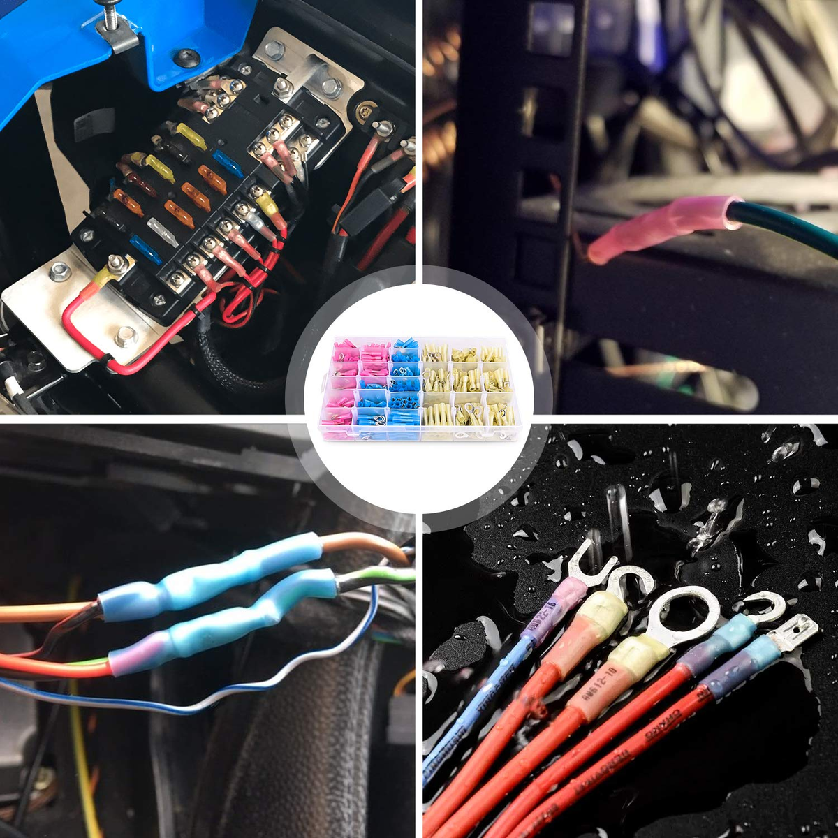 540-Pack Heat Shrink Wire Connectors – Marine & Automotive Waterproof Terminals