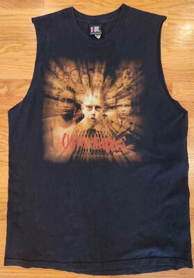Korn Untouchables World Tour 2002 Shirt XL CUT SLEEVES Double