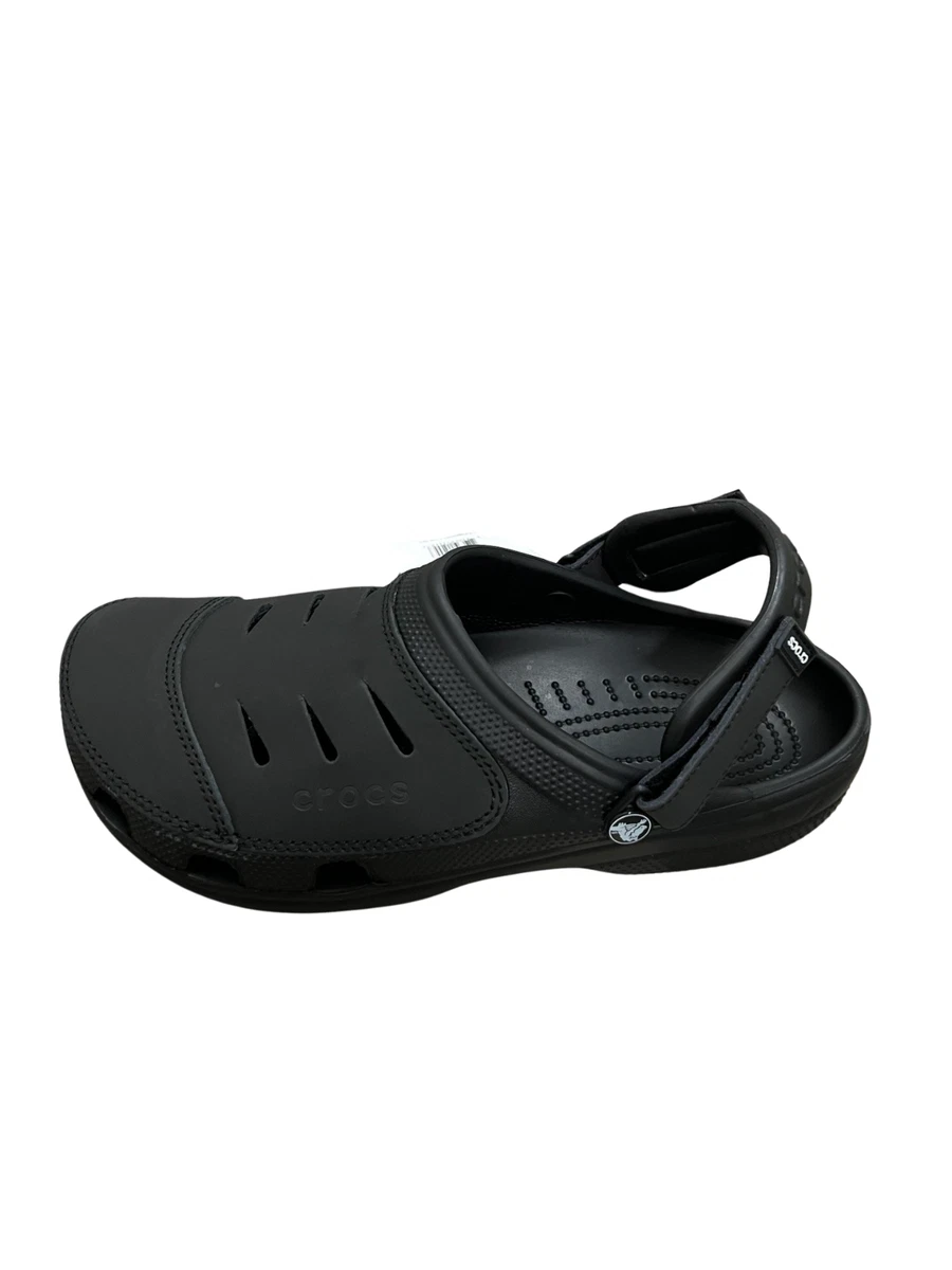 Crocs Bogota Black Leather Slip-On Clogs Men’s Size 10 Crocs Bogota | eBay main image 4