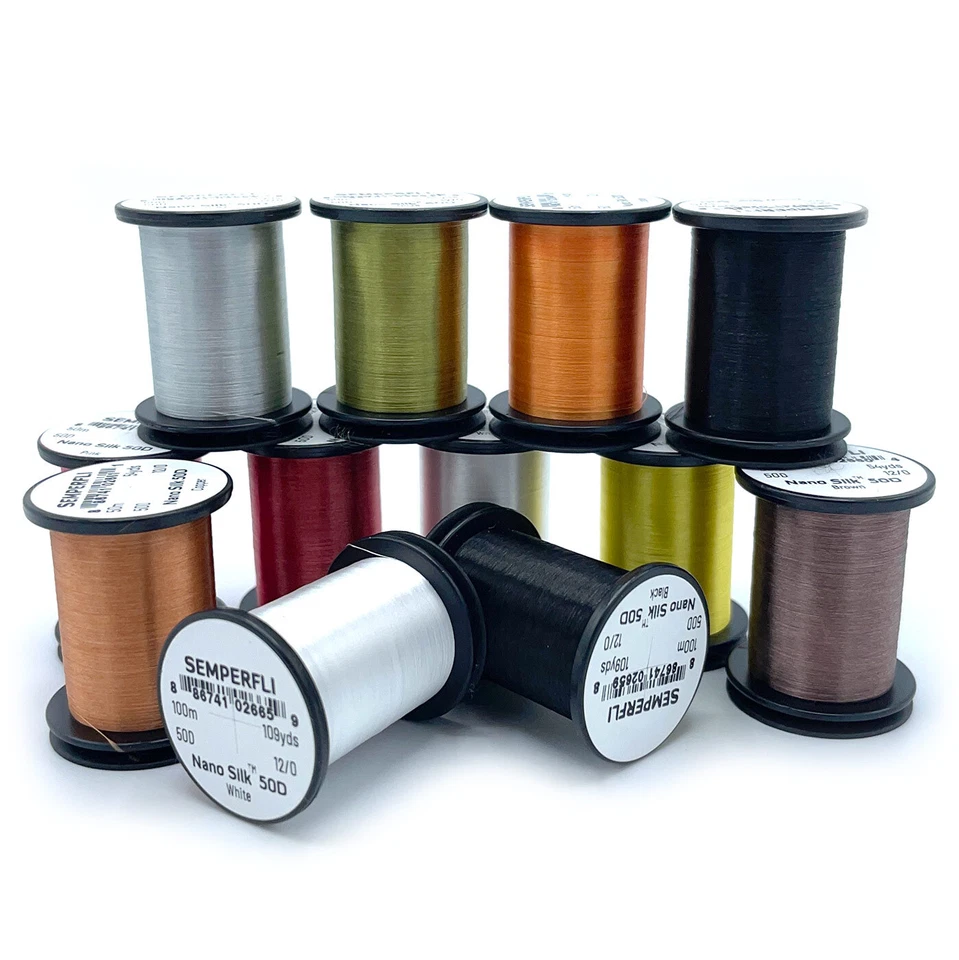 SEMPERFLI NANO SEDA 50D - 12/0 GSP hilo para atar moscas - 10 colores disponibles ¡NUEVO! Foto 2 de 2