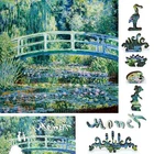 Wooden Jigsaw Puzzle for Adults by FoxSmartBox -210 pcs- Water Lilies and Bridge