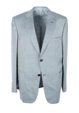 Brioni Blue Ravello Sport Coat Size 52 / 42R U.S. In Silk Blend Jacket Blazer...