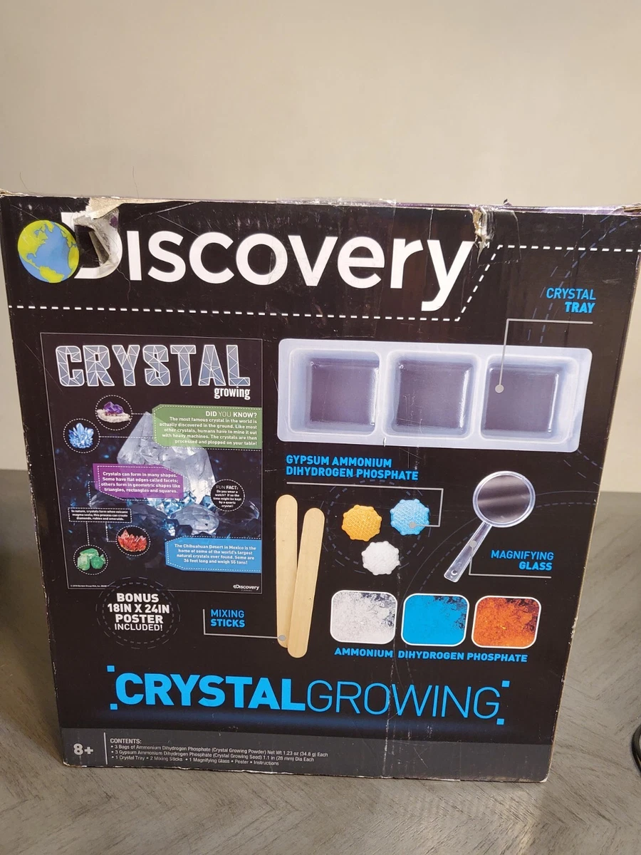 Discovery Kids Crystal Growing Set Science Experiment Kit Educational Learn Gift