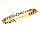 Gents/ vintage 9ct yellow gold nice gauge 8" identity bracelet
