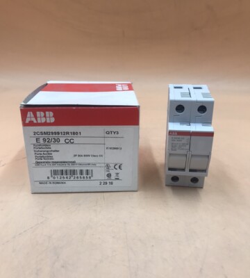 HOUSTON STOCK NEW ABB E92/30CC FUSE HOLDER 30 AMP 600V QTY 1 FREE 2 DAY AIR