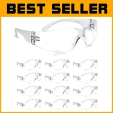 48 Pairs Clear Safety Glasses, Protective Eyewear for Work
