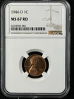1946-D  1C RD  Lincoln Wheat One Cent NGC MS67RD   6274955-001
