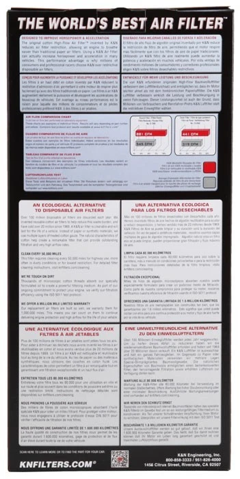 K&N 33-2181 Engine Air Filter For C215 CL500 CL55 AMG W203 C230 C240 W211 E320 - Image 4 of 4