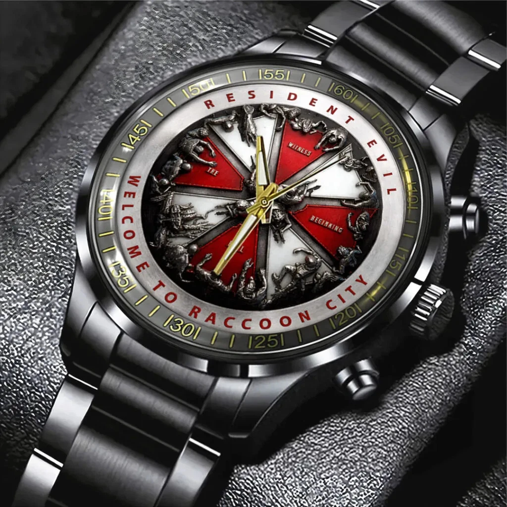 Resident Evil Black Stainless Steel Watch