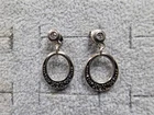 GRANDMA GRABE'S BEAUTIFUL VINTAGE 925 STERLING SILVER MARCASITE RING EARRINGS