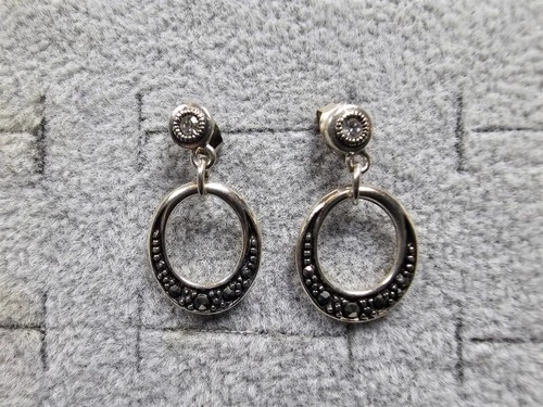 GRANDMA GRABE'S BEAUTIFUL VINTAGE 925 STERLING SILVER MARCASITE RING EARRINGS