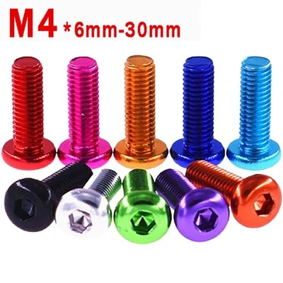 M4×6mm - M4×30mm Linsenkopfschrauben Aluminium Innensechskant Linsenschraube - Bild 1 von 4