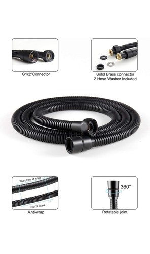 6-Mode Handheld Shower Head, 4.8 Inches High Pressure, 1.8 GPM, 1.8 Meter/70.... - Picture 3 of 7