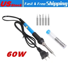 Soldering Iron Electric Gun Adjustable Temperature 60W Welding Solder Wire US