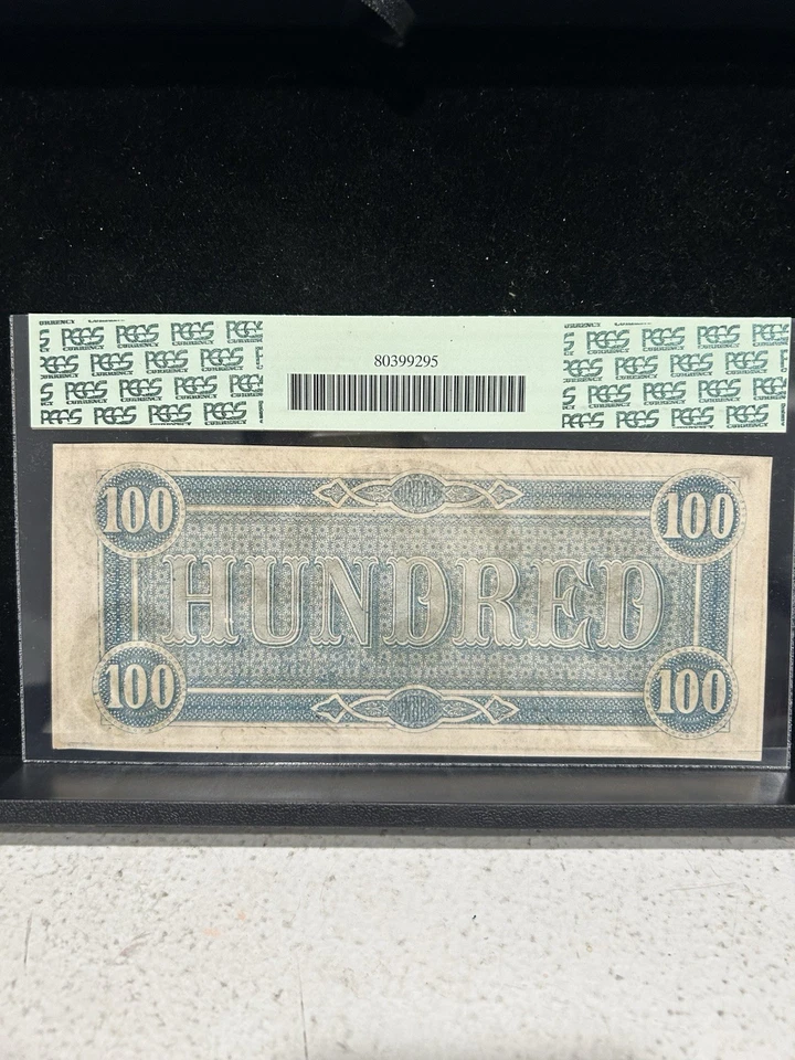 SASA 1864 $100 Confederate States Of America T-65 Pcgs Au58 - Image 2 of 2