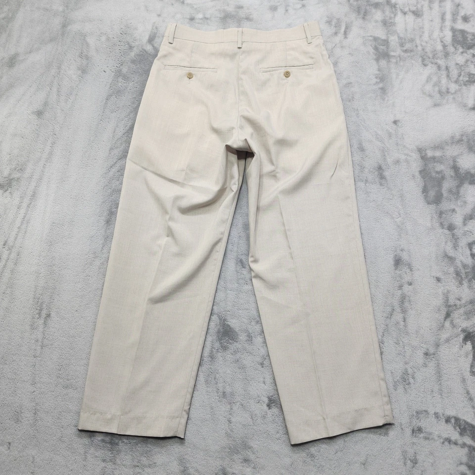 Pantalones Kenneth Cole Reaction Para Hombre 30X30 Beige Caqui Frente Plano Pierna Recta Foto 2 de 4