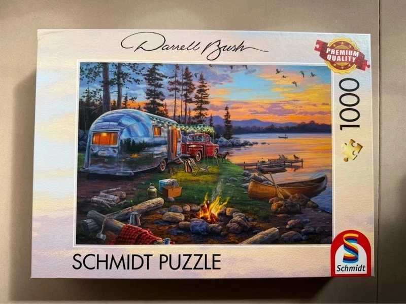 Schmidt Puzzle 1000 Teile Campingidyll am See 58533 Darrell Bush NEU - Bild 1 von 2