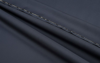 Mid Blue Suiting Fabric Cashmere Wool