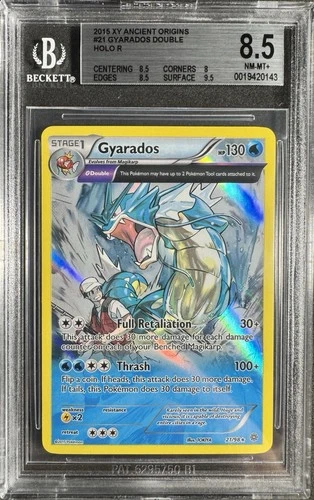 Pokémon Gyarados TCG Holo Card 21/98 XY-Ancient Origins BGS 8.5 NM-MT 2015