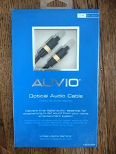 AUVIO 3 Ft Optical Audio Cable Fiber TOSLINK Plug Lens Digital NEW, Free Ship