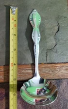 👌 MID-CENT VTG 1964 CAMELOT🏰 AKA MELODY🎶 PATTERN SILVERPLATED GRAVY 🤎 LADLE 