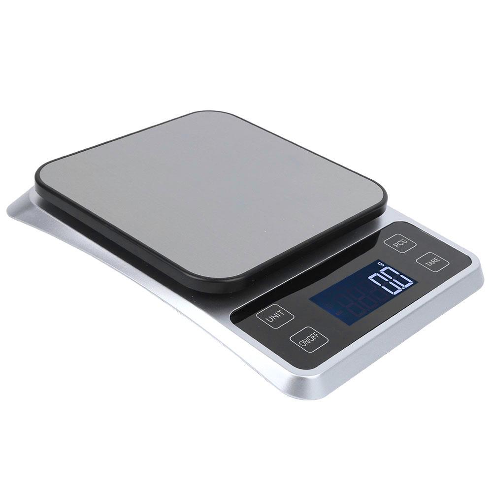 Digital Kitchen Scale 5kg Capacity 0.1g Multifunction Stainless Steel-image