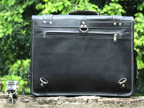 Cuir Sacoche PC Portable 2in1 Sac à Dos Bandoulière Bride Main Sacoche Cartable - Photo 5 sur 8