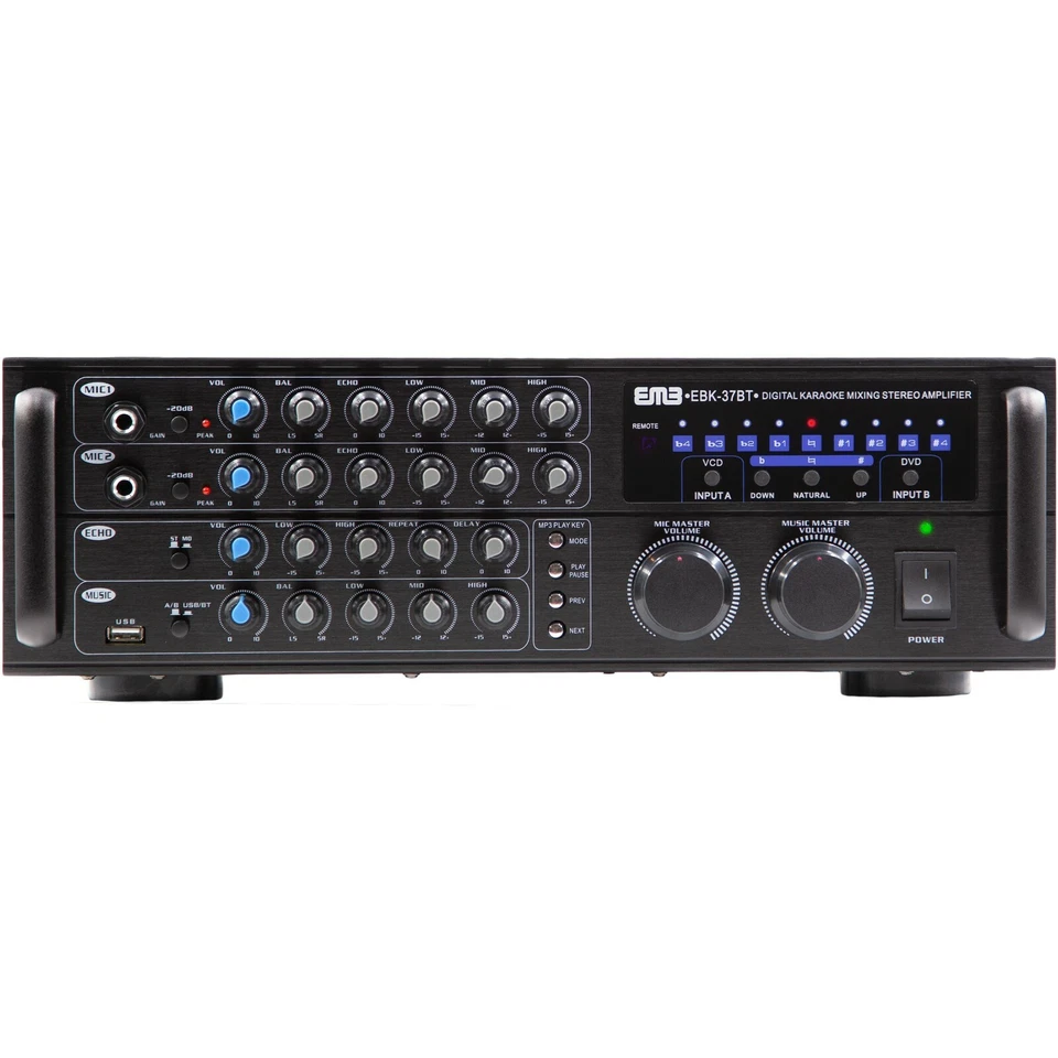 EMB EBK37 700W Digital Karaoke Mixer Amplifier Key Control 2 MICs  ECHO Excite - Image 2 of 4