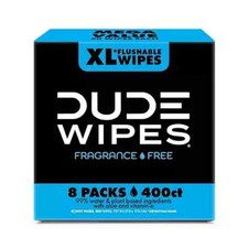 DUDE Wipes, Flushable Wipes, Extra Large and Fragrance-Free Wipes 400 ct. 