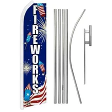 Fireworks USA Swooper Advertising Flag & Pole Kit