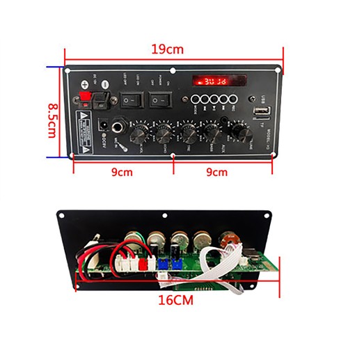 Mono-Kanal Bluetooth Endstufe USB Stereo für Karaoke Theater Auto Zuhause - Bild 3 von 9