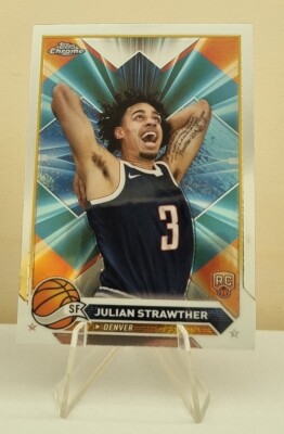 2023-24 Topps Chrome #134 Julian Strawther RC Denver Nuggets
