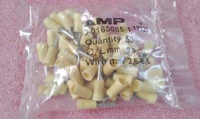 100X AMP 0-0165085-1 165085 Conn Wire Pin Term 10-12AWG PG, 6 Mm², 2. ...