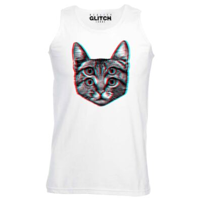 3D Katze Herren Weste Lustig Retro Schräge Trippy Süß Tier Witz Trend Mode