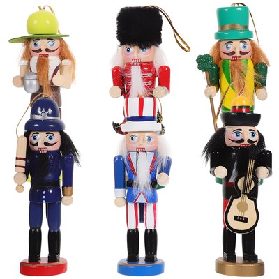  6 Pcs Nussknacker Soldat Mitarbeiter Dekoration Weihnachtsdekorativer