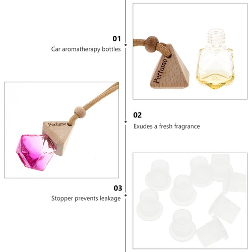 3 Pieces Parfümflasche Auto Anhänger Auto-Aromatherapie-Flaschen - Bild 6 von 12