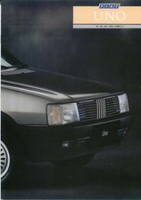 Fiat Uno 45 45S 60S 70SX Turbo i.e. Original UK Sales Brochure May 1987