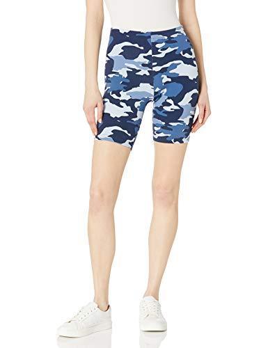 HUE Women's High Waist Blackout Cotton Bike Shorts, Blue Camo, M  888172719735 | eBay