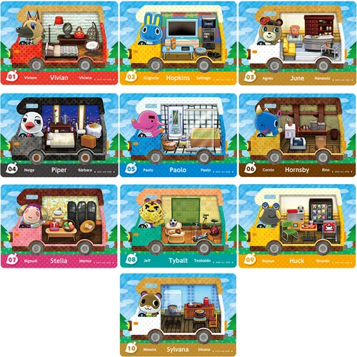 50Pcs Animal Crossing Mini RV Game Cards for NS Switch 22 X 30mm - Picture 3 of 7