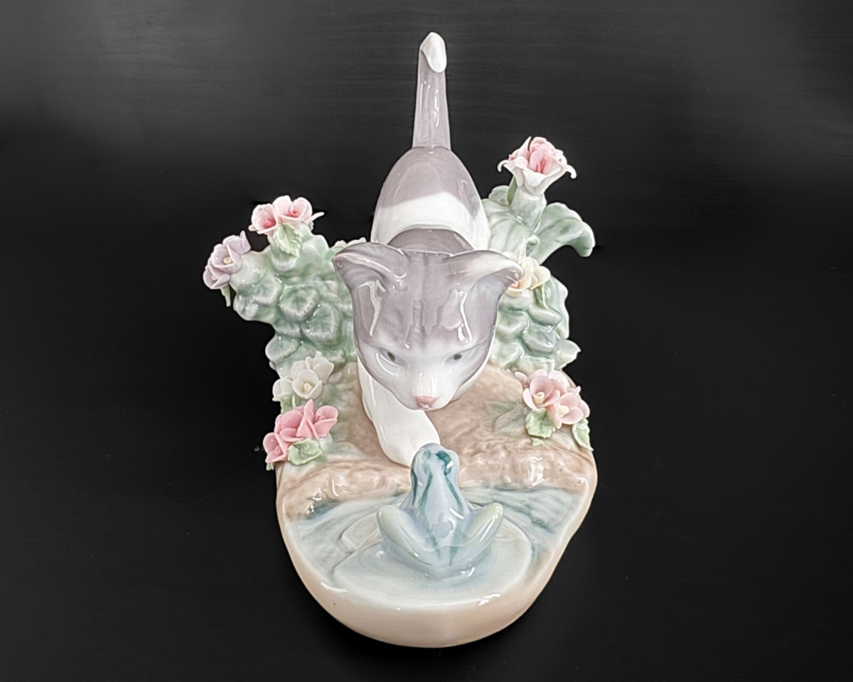 廃番希少 lladroリヤドロ キャットアンドフロッグ1442 Lladro 3.5