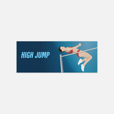 High Jump Sport Vinyl Sticker Decal