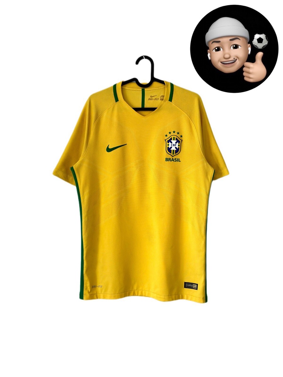 2016 2018 Brazil PLAYER ISSUE Nike Home Kit Soccer Jersey Shirt