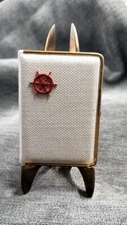 Vintage Nautical Fabric Covered Powder Compact