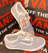 Vans Men 10 Old Skool Cozy Hug Sherpa Suede Drizzle/Marshmallow - VN0005UA6J6