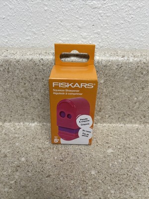 Fiskars Squeeze Sharpener - Pencils & Crayons Color: Pink